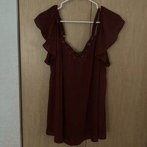 Torrid size 0 off the shoulder top rust color